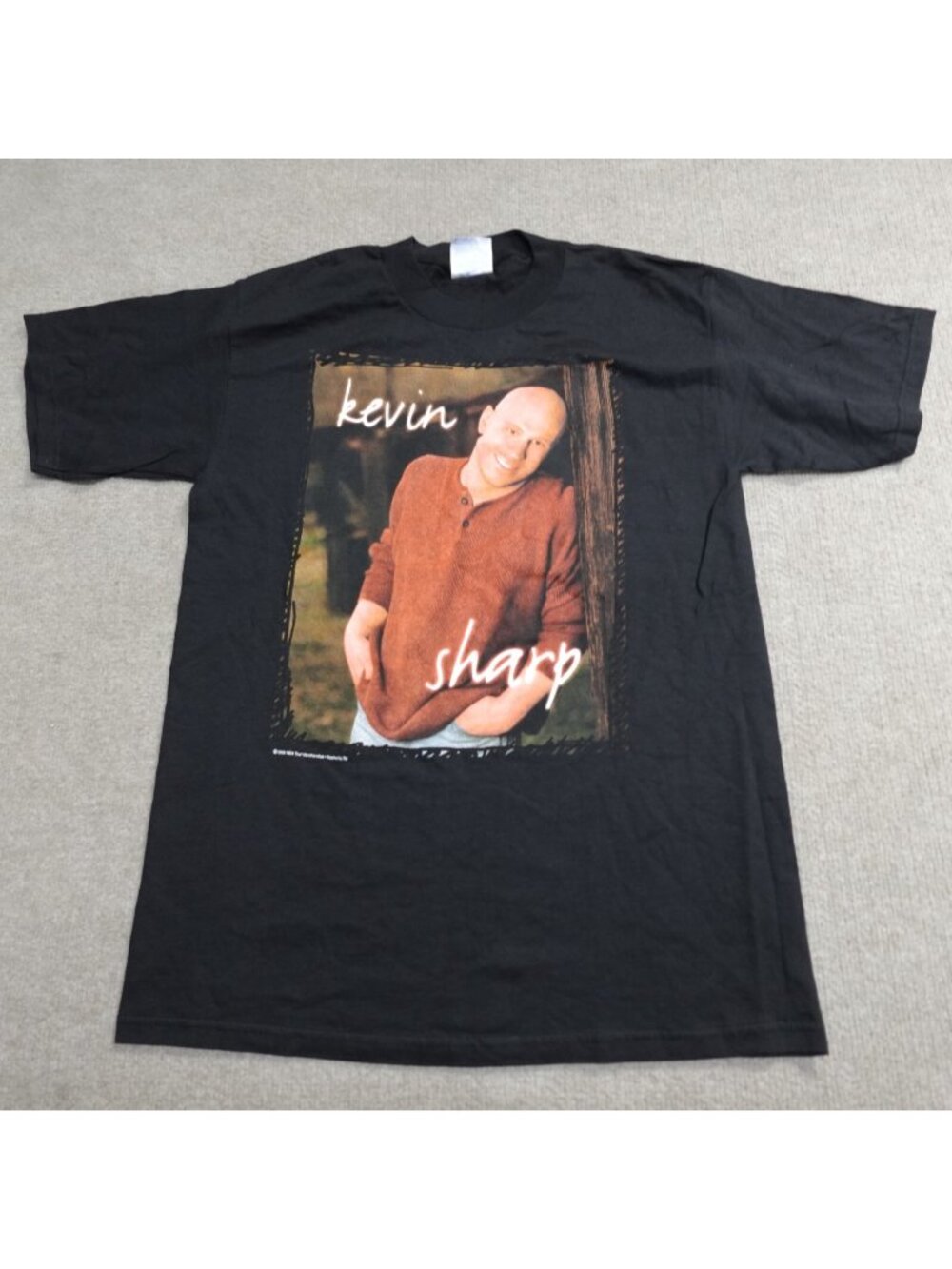 Vintage Kevin Sharp Shirt Medium Black Double Sided 1998